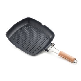 BISTECCHIERA IN ALLUMINIO ANTIADERENTE AD INDUZIONE CM. 28x28 BISTECCHIERA IN ALLUMINIO ANTIADERENTE AD INDUZIONE CM. 28x28