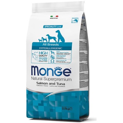 MONGE MANGIME PER CANI CROCCHETTE HYPOALLERG CON SALMONE TONNO