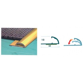 PROFILO SCATTO ALLUMINIO ORO PER MOQUETTE CM. 270 PROFILO SCATTO ALLUMINIO ORO PER MOQUETTE CM. 270