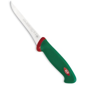 SANELLI PREMANA COLTELLO PER DISOSSO CON MANICO VERDE E ROSSO CM. 14 SANELLI PREMANA COLTELLO PER DISOSSO CON MANICO VERDE E ROSSO