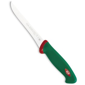 SANELLI PREMANA COLTELLO PER DISOSSO CON MANICO VERDE E ROSSO CM. 16 SANELLI PREMANA COLTELLO PER DISOSSO CON MANICO VERDE E ROSSO