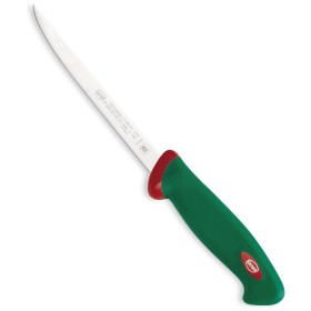 SANELLI PREMANA COLTELLO PER SFILETTARE IL PESCE MANICO VERDE E ROSSO CM. 16 SANELLI PREMANA COLTELLO PER SFILETTARE IL PESCE MANICO VERDE E