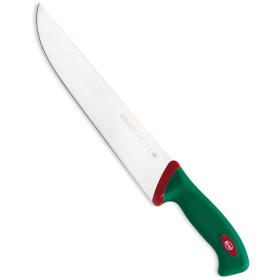 SANELLI PREMANA COLTELLO MACELLAIO FRANCESE MANICO VERDE E ROSSO CM. 27 SANELLI PREMANA COLTELLO MACELLAIO FRANCESE MANICO VERDE E