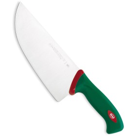 SANELLI PREMANA COLTELLO PER AFFETTARE LARGO CON MANICO VERDE E ROSSO CM. 22 SANELLI PREMANA COLTELLO PER AFFETTARE LARGO CON MANICO VERDE E
