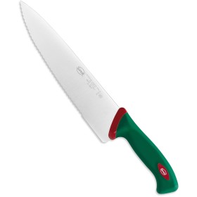 SANELLI PREMANA COLTELLO TRINCIANTE LAMA SEGHETTATA MANICO VERDE CM. 21 SANELLI PREMANA COLTELLO TRINCIANTE LAMA SEGHETTATA MANICO