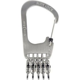 Nite Ize Slidelock Key Rack Moschettone con Portachiavi inox con 5 S-biner in Acciaio Cm. 5,2x1,10x1,5 Nite Ize Slidelock Key Rack Moschettone con Portachiavi inox