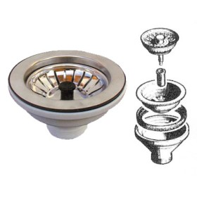 PILETTA BASKET PER LAVELLO FORO 3 1/2 CON TAPPO GR. 1 1/2 PILETTA BASKET PER LAVELLO FORO 3 1/2 CON TAPPO GR. 1 1/2