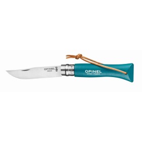OPINEL COLTELLO N. 6 INOX CON MANICO TURQUOISE CON LACCETTO OPINEL COLTELLO N. 6 INOX CON MANICO TURQUOISE CON LACCETTO