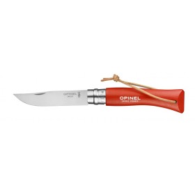 OPINEL COLTELLO N. 7 INOX CON MANICO ORANGE CON LACCETTO OPINEL COLTELLO N. 7 INOX CON MANICO ORANGE CON LACCETTO