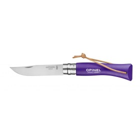 OPINEL COLTELLO N. 7 INOX CON MANICO VIOLET CON LACCETTO OPINEL COLTELLO N. 7 INOX CON MANICO VIOLET CON LACCETTO
