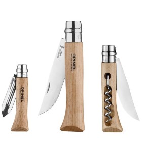OPINEL KIT CUSINE NOMADE SET 3 COLTELLI MINI TAGLIERE E PANNO OPINEL KIT CUSINE NOMADE SET 3 COLTELLI MINI TAGLIERE E PANNO