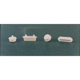 PARACOLPI TONDI PER SEDILI WC MM. 43x15 PZ. 8 PARACOLPI TONDI PER SEDILI WC MM. 43x15 PZ. 8