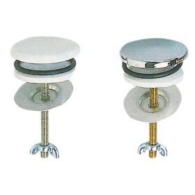 TAPPI COPRIFORO IN OTTONE CROMATO PZ. 2 TAPPI COPRIFORO IN OTTONE CROMATO PZ. 2