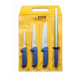 DICK SET COLTELLI DA MACELLAIO 4 PEZZI MADE IN GERMANY PROFESSIONALI 8255500 DICK SET COLTELLI DA MACELLAIO 4 PEZZI MADE IN GERMANY
