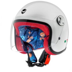 CASCO DA MOTO HELMO PICCOLA PESTE BIANCO PERLATO CON VISIERA TAGLIA S AL XL CASCO DA MOTO HELMO PICCOLA PESTE BIANCO PERLATO CON VISIERA