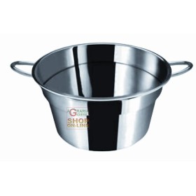 PENTOLA CALDAINO CON MANICI IN ACCIAIO INOX CM. 40x22h. PENTOLA CALDAINO CON MANICI IN ACCIAIO INOX CM. 40x22h.