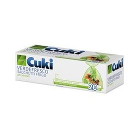 CUKI VERDEFRESCO SACCHETTI FRIGO PER VERDURE MICROFORATI CM 29x42 PZ. 20 CUKI VERDEFRESCO SACCHETTI FRIGO PER VERDURE MICROFORATI CM