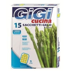 GIGI CUCINA SACCHETTO GELO GELO GRANDE CM. 29x42 PZ. 15 GIGI CUCINA SACCHETTO GELO GELO GRANDE CM. 29x42 PZ. 15