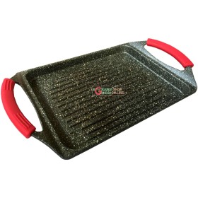 GRIGLIA DI PIETRA VULCANICA GRANDE A INDUZIONE ADATTA SU TUTTI I PIANI COTTURA CM. 46x28x7 GRIGLIA DI PIETRA VULCANICA GRANDE A INDUZIONE ADATTA SU TUTTI