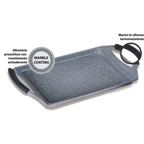 GRIGLIA DI PIETRA VULCANICA GRIGIA GRANDE A INDUZIONE ADATTA SU