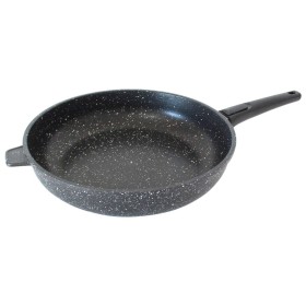 Padella di pietra vulcanica nera alta antiaderente cm. 32 Padella di pietra vulcanica nera alta antiaderente cm. 32
