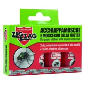 ZIG ZAG INSETTICIDA ACCHIAPPA MOSCHE E MOSCERINI DELLA FRUTTA 4 STRISCE ZIG ZAG INSETTICIDA ACCHIAPPA MOSCHE E MOSCERINI DELLA FRUTTA 4