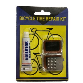 KIT RIPARAZIONE FORATURA GOMMA BICICLETTA CON COLLA E TIP TOP KIT RIPARAZIONE FORATURA GOMMA BICICLETTA CON COLLA E TIP TOP