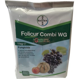 BAYER FOLICUR COMBI WG FUNGICIDA ANTIOIDICO di tebuconazolo e zolfo KG. 1 BAYER FOLICUR COMBI WG FUNGICIDA ANTIOIDICO di tebuconazolo e