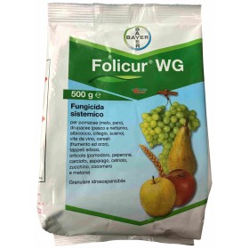 BAYER FOLICUR WG FUNGICIDA ANTIOIDICO A BASE DI TEBUCONAZOLO GR. 500 BAYER FOLICUR WG FUNGICIDA ANTIOIDICO A BASE DI TEBUCONAZOLO