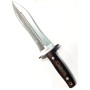 AZERO COLTELLO PUGNALE CACCIA MANICO IN EBANO CON FODERO IN