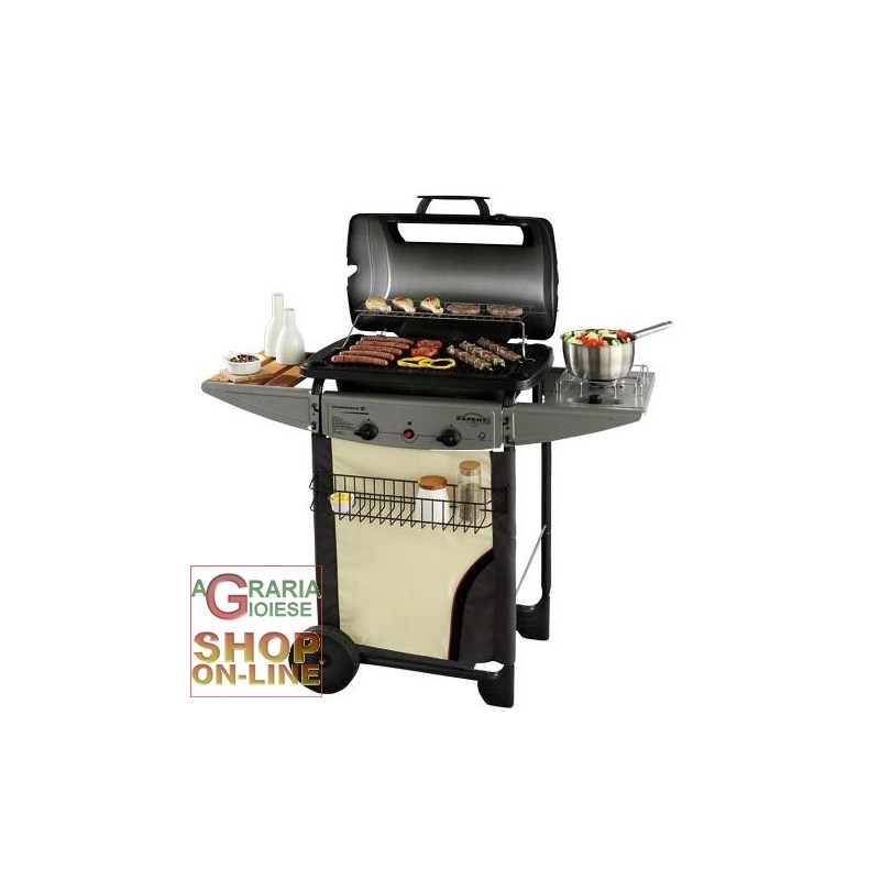 Campingaz Expert 2 Deluxe – Barbecue A Gas Su Carrello Con 2 Bruciatori E Piano Di Cottura In Ghisa