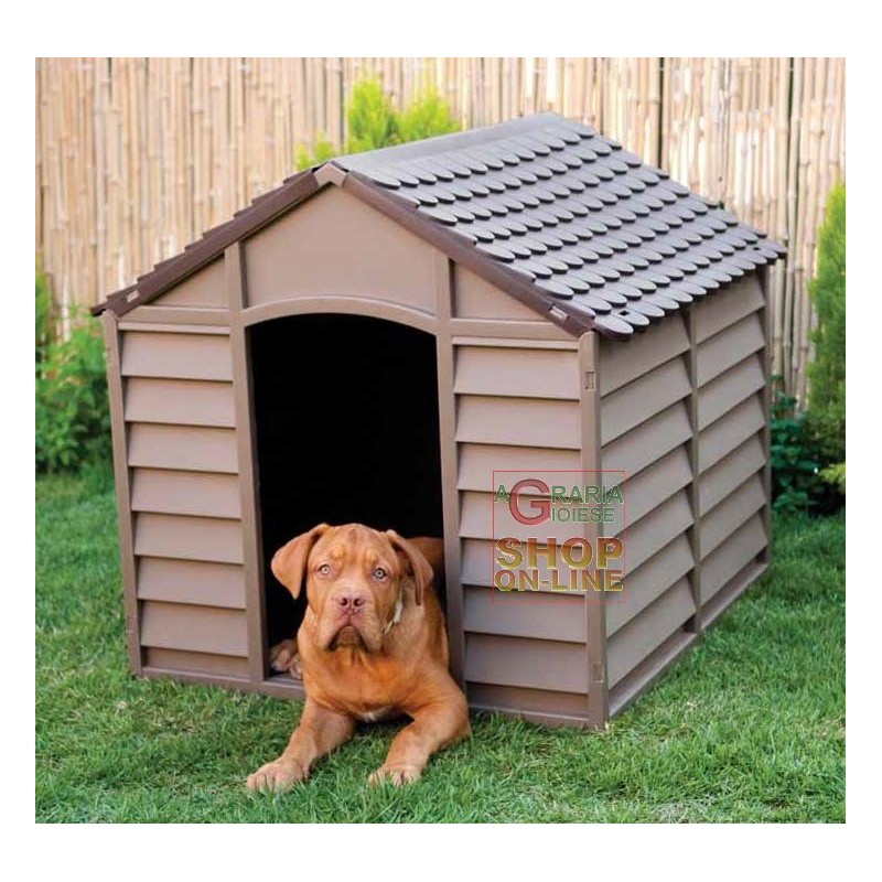 Cuccia Per Cani Taglia Media In Resina - Marrone, Smontabile, Impermeabile