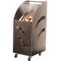 PORTALEGNA IN ACCIAIO CON RUOTE APERTO AG CM. 32X42X80h