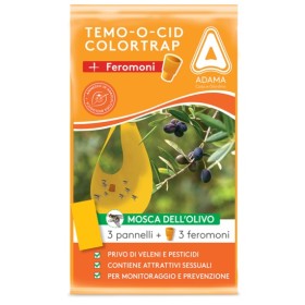 ADAMA TEMOOCID TRAPPOLE ADESIVE COLORTRAP PLUS CON FERORMONE PER LA MOSCA DELL'ULIVO ADAMA TEMOOCID TRAPPOLE ADESIVE COLORTRAP PLUS CON FERORMONE