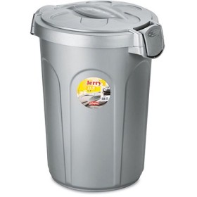 Bidone Jerry per Rifiuti con coperchio silver lt. 23 Bidone Jerry per Rifiuti con coperchio silver lt. 23