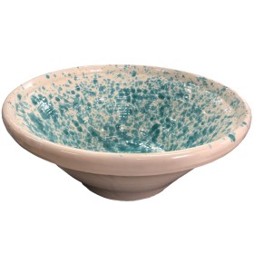 LIMBA IN CERAMICA SMALTATA VERDE E BIANCA MEDIA CM. 44x18h. LIMBA IN CERAMICA SMALTATA VERDE E BIANCA MEDIA CM. 44x18h.