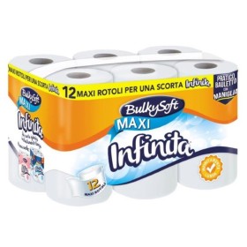BULKYSOFT CARTA IGIENICA INFINITA 12 MAXI ROTOLI 450 STRAPPI 2 VELI BULKYSOFT CARTA IGIENICA INFINITA 12 MAXI ROTOLI 450 STRAPPI 2