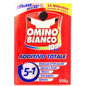 OMINO BIANCO ADDITIVO 100 PIU' 5 IN 1 500 GR OMINO BIANCO ADDITIVO 100 PIU' 5 IN 1 500 GR