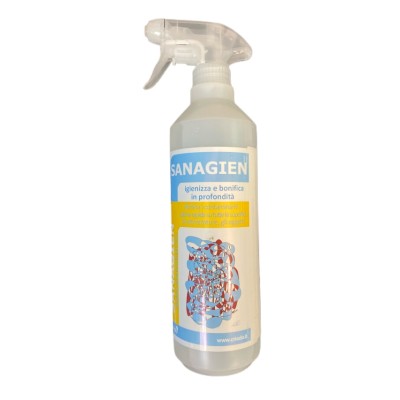 SANAGIEN Prnto uso spray igienizza e sanifica in profondità pronto uso contro funghi e batteri per la profilassi COVID-19 CORON