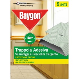 BAYGON CUCINA TRAPPOLA ADESIVA SCARAFAGGI E PESCIOLINI DA ARGENTO 5 PEZZI BAYGON CUCINA TRAPPOLA ADESIVA SCARAFAGGI E PESCIOLINI DA