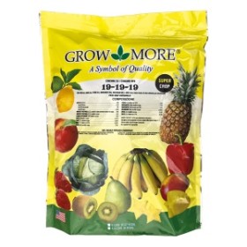 INTERTEC GROW MORE SUPER CROP CONCIME FOGLIARE CON MICRO ELEMENTI NPK 19.19.19 kg. 2,268 INTERTEC GROW MORE SUPER CROP CONCIME FOGLIARE CON MICRO