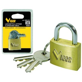 VIGOR LUCCHETTO OTTONE CIFRATURA UNICA MM. 30 VIGOR LUCCHETTO OTTONE CIFRATURA UNICA MM. 30