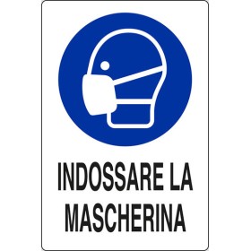CARTELLI SEGNALI PLASTICA INDOSSARE MASCHERINA 300X200 MM CARTELLI SEGNALI PLASTICA INDOSSARE MASCHERINA 300X200 MM