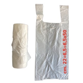 BUSTE SHOPPER A ROTOLO cm. 22+6,5+6,5x50 1kg. BUSTE SHOPPER A ROTOLO cm. 22+6,5+6,5x50 1kg.