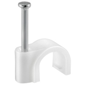 FISSACAVI IN PLASTICA BIANCHI PZ. 80 DIAMETRO MM. 6 FISSACAVI IN PLASTICA BIANCHI PZ. 80 DIAMETRO MM. 6
