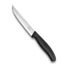 VICTORINOX COLTELLO BISTECCA PUNTA LISCIA MANICO NERO ERGONOMICO 6.7203 LAMA cm. 11