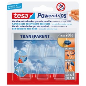 TESA POWERSTRIPS 5 GANCI AUTOAD.TRASPARENTE TESA POWERSTRIPS 5 GANCI AUTOAD.TRASPARENTE