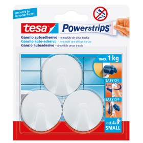 TESA POWERSTRIPS 3 GANCI TONDI BIANCH TESA POWERSTRIPS 3 GANCI TONDI BIANCH