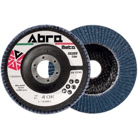 Abra beta Disco abrasivo su metallo mono lamelle mm. 115 gr. 120 Abra beta Disco abrasivo su metallo mono lamelle mm. 115 gr. 120