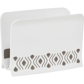 Portatovaglioli Tosca Bianco/tortora Chiaro plus cm 7,5x15,5x11h. Portatovaglioli Tosca Bianco/tortora Chiaro plus cm